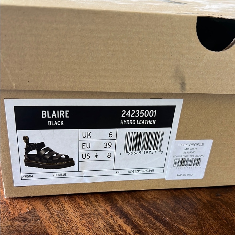 Dr. Martens Blaire Black Hydro Leather Footwear